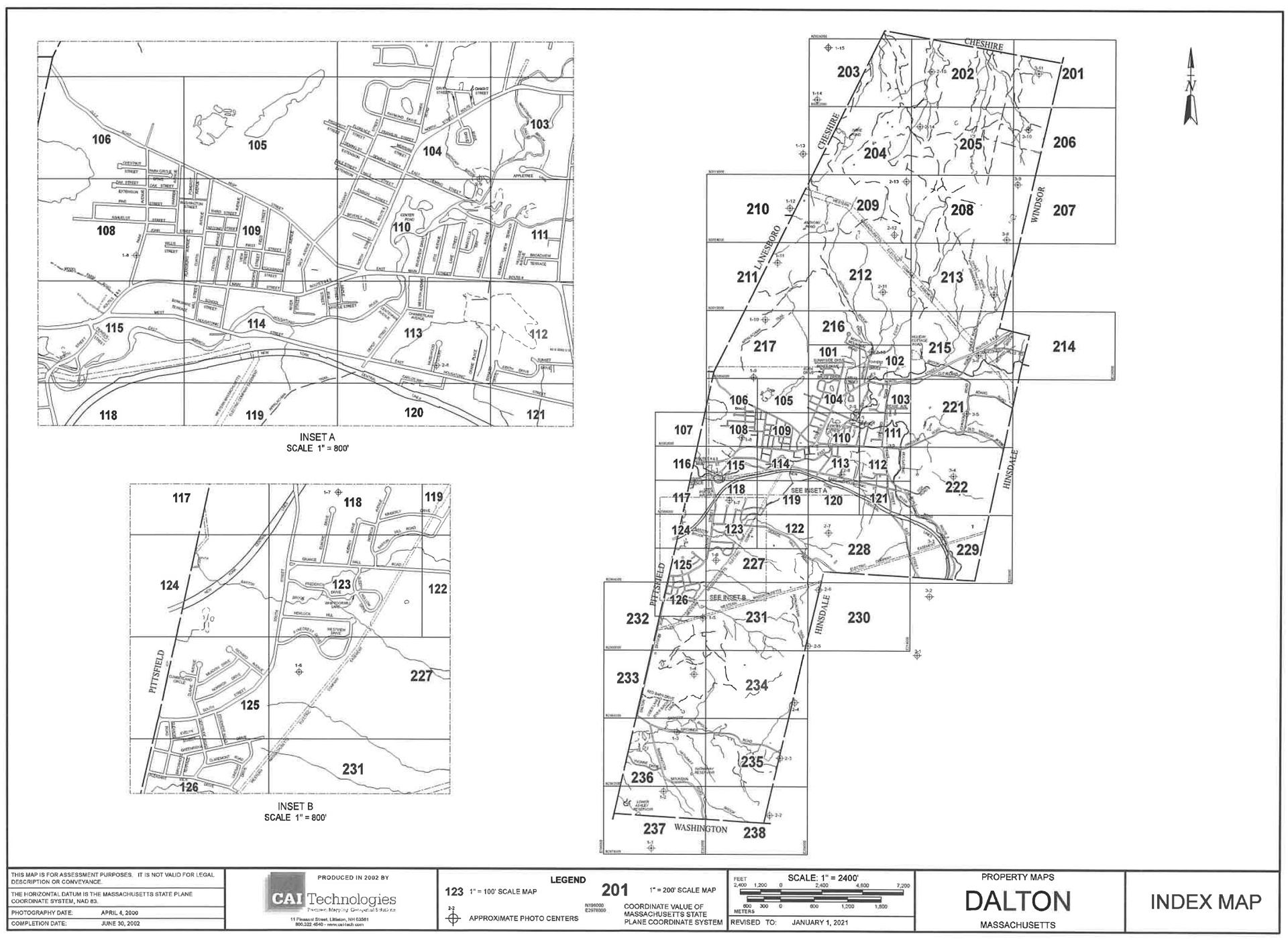 Property Line Map Ma Dalton Property Maps - Town Of Dalton