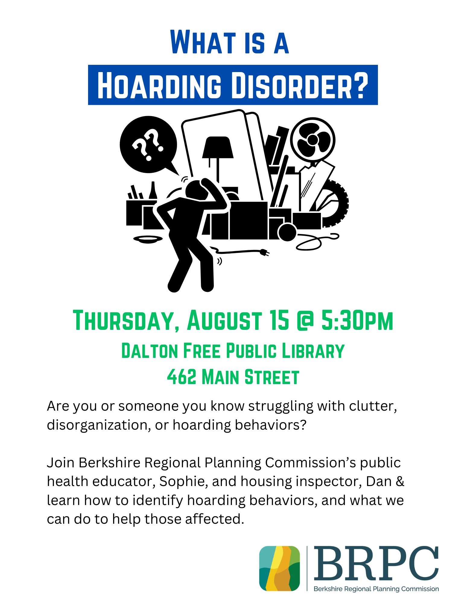 Learn More About Hoarding Disorders on August 15th